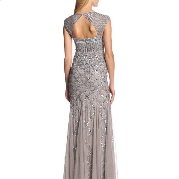 Cache Silver beaded and sequence gown (6) - Picture 2 of 8